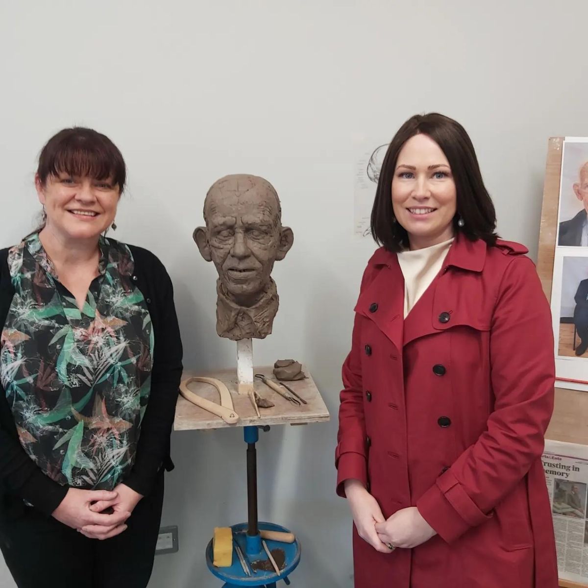 Marie Smith Sculpture - Bobby Coote Portrait - Laura Hogan RTE